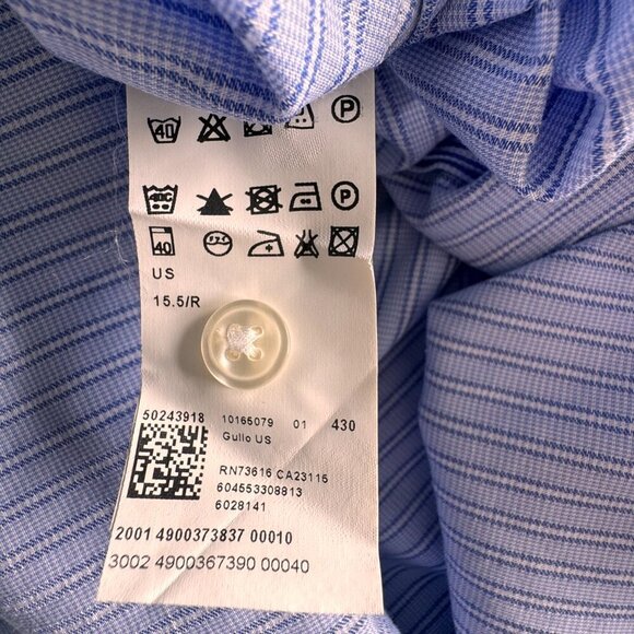 Hugo Boss Regular Fit Striped Cotton Long Sleeve Dress Shirt - Picture 5 of 8